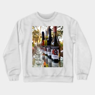 Whos Pouring  - Adelaide Hills Wine Region - Fleurieu Peninsula - by South Australian artist Avril Thomas Crewneck Sweatshirt